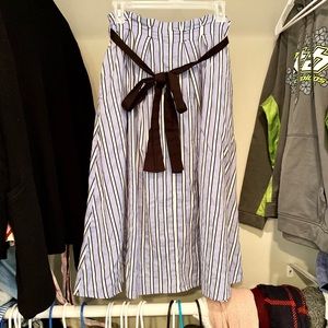 BOGO free [Zara] striped blue and white skirt